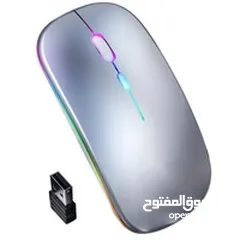  4 2.4GHZ T-02 RECHARGEABLE WIRELESS LED MOUSE-ماوس قابل للشحن وايرلس