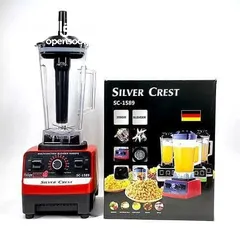  1 الخلاط الصناعي 2 لتر 15 سرعه 6 شفرات ضد الكسر خلاط Silver Crest خفاق MIXER صناعي يطحن زجاج