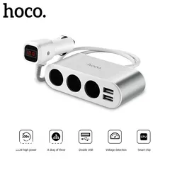  1 Hoco Z13 car charger 5 in 1 هوكو شاحن سيارة زيادة عدد مداخل الولاعة في السيارة
