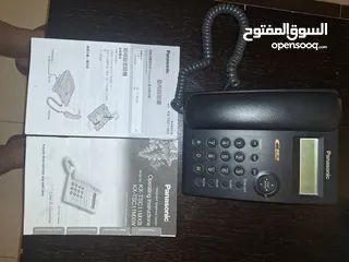  7 تلفون Panasonic لون اسود كاشف للارقام مستعمل وبحالة ممتازة للبيع