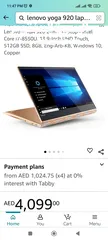  1 Laptop Lenovo yoga 920