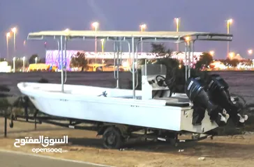  1 قارب صيد 18 قدم مع محركات ياماها 60 60 2014 فور ستروك 2014