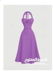  4 فستان  لون بنفسجي  مقاس  M