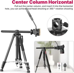  4 ترايبود كاميرا نوع ممتاز جدا وعالي الجودة  Ulanzi(U-SElECt)  VT-02 Tripod Heavy Duty