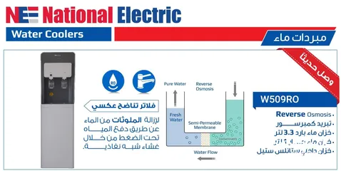  4 كولر ماء مع فلتر داخلي Ro  4 مراحل نشونال الكترك