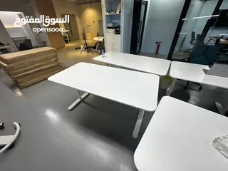  4 طاولات مكتب BEKANT - أبيض 160x80 سم و حجم 120x80 سم