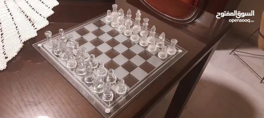  1 Glass Chess & Checkers  شطرنج و تشيكرز زجاجي