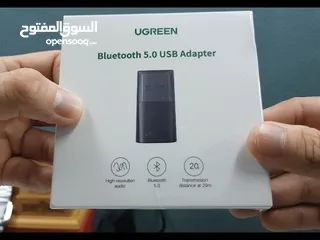  6 UGREEN CM390 USB BLUETOOTH 5.0 ADAPTER يو أس بي فلاش بلوتوث دنجل