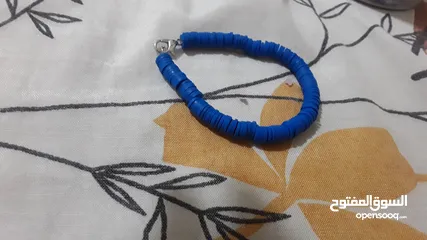  1 Blue clay bead bracelet