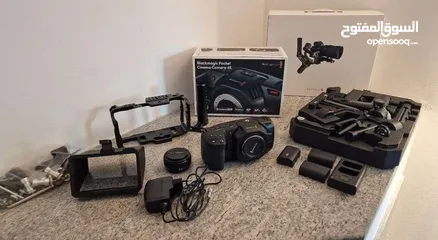  2 Blackmagic Pocket Cinema Camera 4K with a large kit
