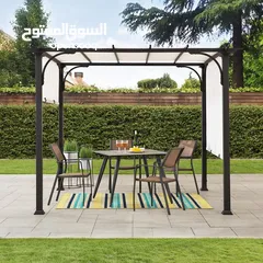  4 #عرض مميز من #Home_Decor  #Pergola للفلل والاستراحات والشاليهات Pegola ممتازة بتشطيب راقي هذه المظلة