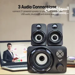  4 سماعات سبيكرز جودة عالية Speakers Wired ECCO 3 USB Aux RGB