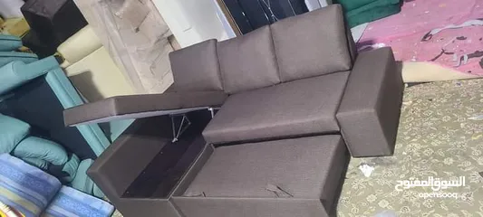  3 L shape sofa com bed with storage