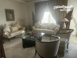  1 طقم كنب خشب بلوط مستعمل شهر