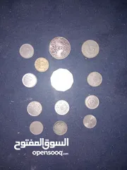  6 لعشاق جمع العملات العربية القديمة من مقتنياتي الخاصة عدد 13 عملة معدنية بياناتهم كالتالي  أربعة قروش