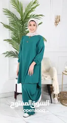  2 طقم أنيق ومريح للمحجبات  استمتعي بالأناقة والراحة مع هذا الطقم العصري بلونه الراقي وتصميمه العمل