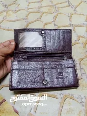  4 محفظة جلدية فاخرة وانيقة كونكورد Concorde للسيدات قابلة للطي مصنوعة من الجلد الأصلي الطبيعي 100 ٪