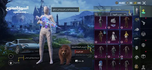  13 حساب ببجي نادر جدآ جميع مميائات + اسحلة كل لبسة ممياء وهناك كثير من بكجات مثل بكج سيارات