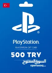  4 بطاقات بلايستيشن ستور تركي