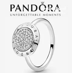 5 SIZE 52 PANDORA Jewelry Logo Cubic Zirconia Ring in Sterling Silver 925