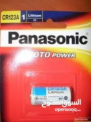  2 بطاريات ليثيوم CR123 3V بناسونك Panasonic Photo Lithium CR-123  3v battery