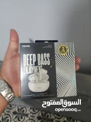 4 سماعات تكنو deep bass enjoyment buds 3