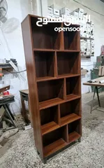  9 خزانة الكتب متوفر بعدة موديلات وألوان توصيل وتركيب مجاني داخل عمان ارتفاع مترين عرض 80سم عمق 30سم