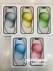  2 iPhone 15 (128GB/256GB) جديد  كفالة شرق اوسط لمدة عام من تاريخ الشراء الجهاز  يوجد بكج اصلي