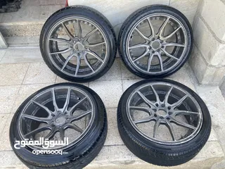  9 طقم جنط  فيزو مع كوشوك وكاله  للبيع