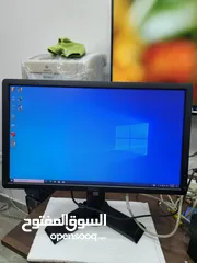  1 شاشة ديل حجم 22 بوصة مع ستاند متحرك للأعلى والاسفل، مع منافذ usb (VGA)