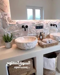  18 ديكورات حجر نوافير شلالات مغاسل فير بليس باربكيو ديكورات شبابيك ومداخل دربزينات ومشربيات اعمده