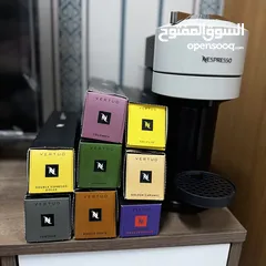  5 آلة NESPRESSO الايطالية لصنع القهوة مع ما يقارب 50 كبسولة للبيع مع الضمان