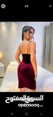  3 فستان عنابي قصير