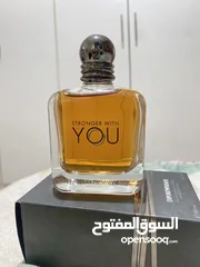  1 عطر armani stornger with you اصلي 100% من الحره سبب البيع (عندي جيوب انفيه ما ناسبتني ريحه العطر )