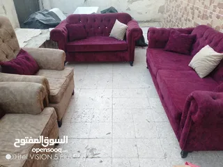  2 طقم كنب 7 مقاعد للبيع المستعجل