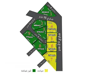  2 *جنوب عمان* 800 متر عن  شارع الميه عمان التنموي- رجم الشامي مساحات من 604 إلى 777 متر مربع.