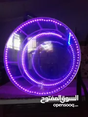  8 طبول للدبكات شفاف مع اضاءة متغيرة عدة الوان