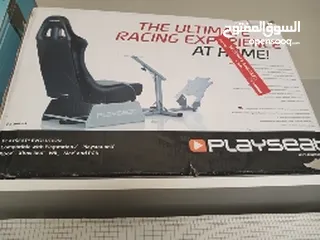  14 ستيرنج ثرست ماسترThrustmasterمع كرسي العاب من play seatقير تراست ماستر والهاند بريك اليدوي