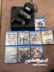 1 playstation 4 بلايستيشن فور مع مجموعة العاب قوية