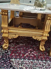  1 طقم كنب خشب زان مصري ل 10 اشخاص وستائر كالجديد  Egyptian beech wood sofa set for 10 people and curta