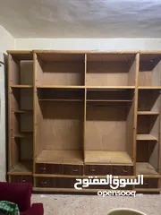  7 خزانة طابقين 6 درف تفصيل ثقيل لاتيه ومحرفة زان بحالة ممتازة للبيع