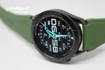  9 SAMSUNG GALAXY WATCH 3 SIZE 45MM WITH ARMY GREEN RUBBER BAND