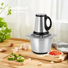  6 مفرمه 5لتر ستانلس 5 شفرات ملوخيه و لحمه 2 سرعه ستيل فرامه الملوخيه و كبه كهرباء قطاعه محضره طعام