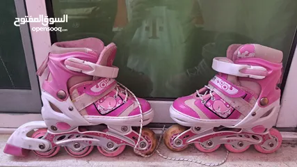  2 سكيت بناتي اوروبي لون pink