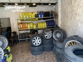  2 محل اطارات و جنطات كامل للبيع جاهز بداعي السفر