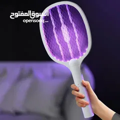  6 مضرب ناموس كهربائي مع قاعدة لقتل جميع أنواع الحشرات المزعجة.شبكة كهربائية من 3 طبقات.