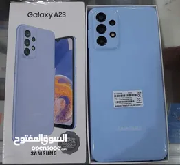  10 مستعمل قليل على الفحص مكفول Samsung A23 رام 6 واضافه 6 جيجا 128 أغراضة والكرتونه الاصلية متوفر توصيل