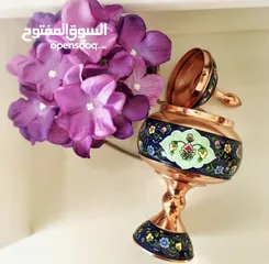  2 صحن تقديم شوكولاتة نحاسي فاخر – صناعة يدوية تقليدية - الشحن مجاني داخل السعودية