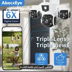  4 كاميرات مراقبة للمنزل، مراقبة الكابينة، كاميرا أمان حديثة، بصريات عالية الجودة تسجيل صوت شحن مجاني