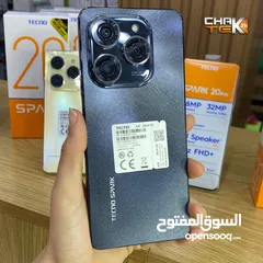  11 مشغل ايام Spark 20 pro رام 16 و 24 جيجا 256 مكفول بالشركة أغراضة والكرتونه الأصلية متوفر توصيل
